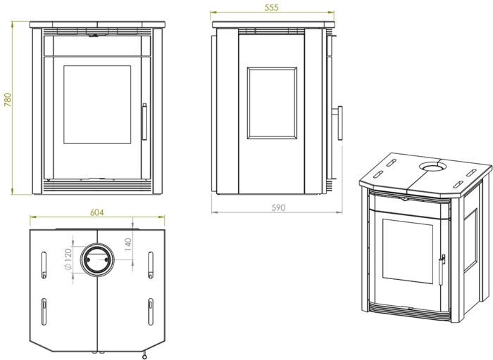 Panorama Design Kaminofen Kristian 8 kW – Image 2